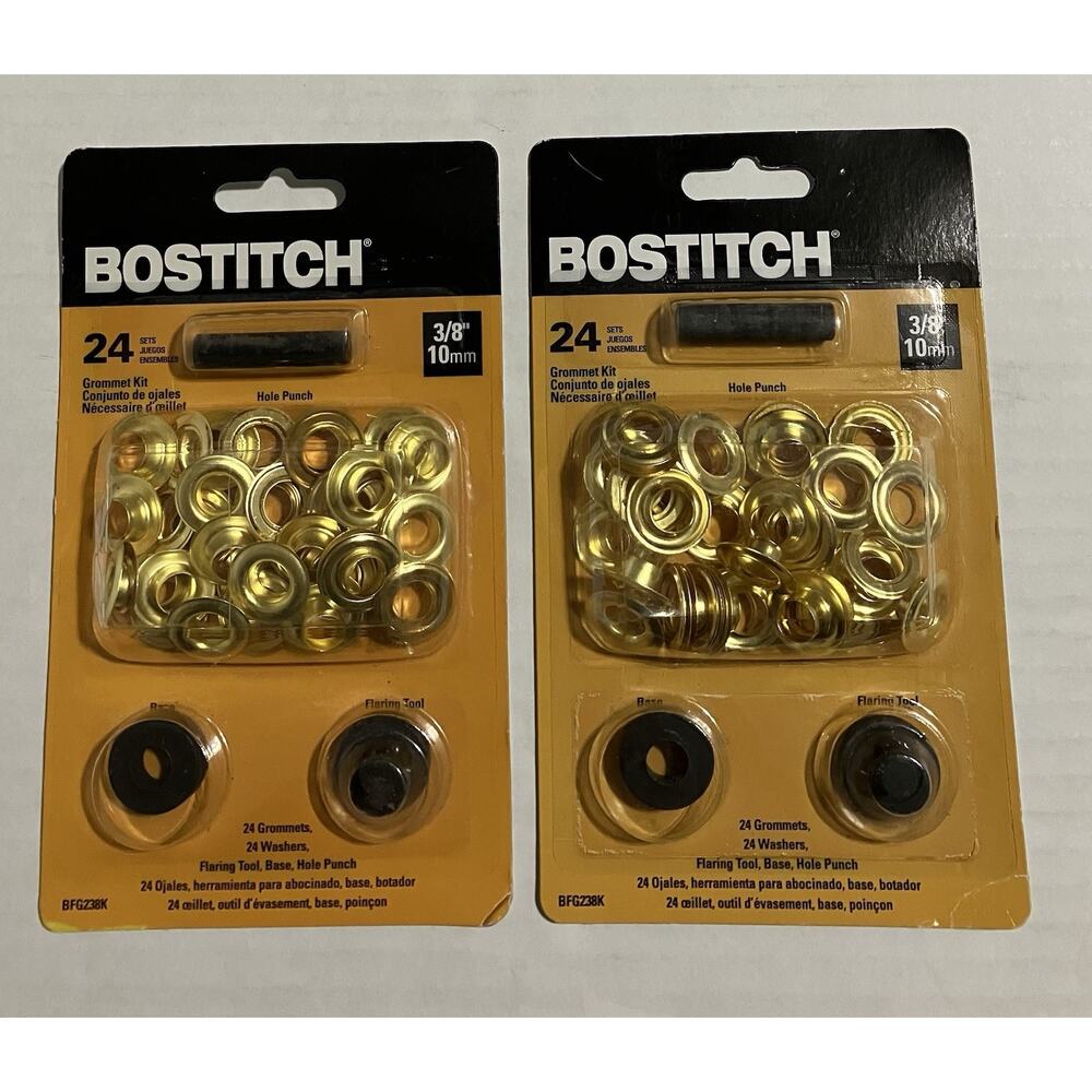 Bostitch Grommet Kit BFG238K Washers Flaring Tool Base Hole Punch 3/8” Lot of 2